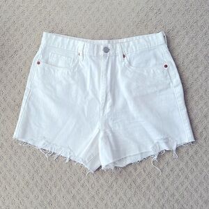 Blank NYC White Denim Ultra High Rise Shorts Size 31